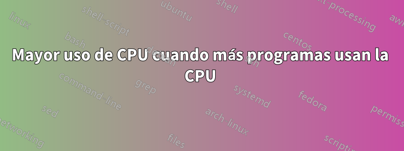 Mayor uso de CPU cuando más programas usan la CPU