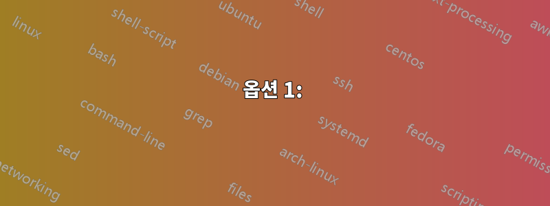 옵션 1: