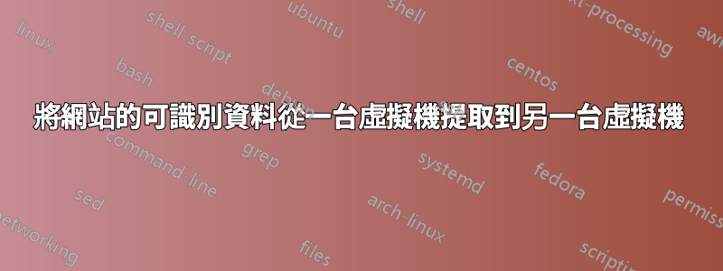 將網站的可識別資料從一台虛擬機提取到另一台虛擬機