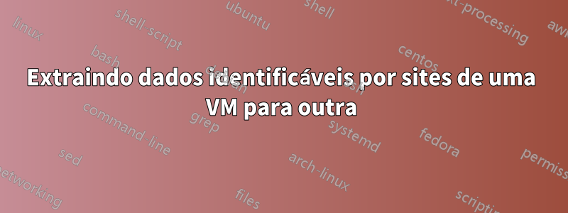 Extraindo dados identificáveis por sites de uma VM para outra
