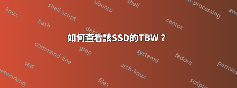 如何查看該SSD的TBW？