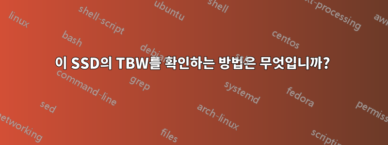 이 SSD의 TBW를 확인하는 방법은 무엇입니까?
