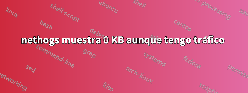 nethogs muestra 0 KB aunque tengo tráfico