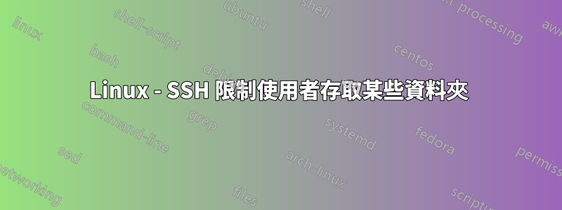 Linux - SSH 限制使用者存取某些資料夾