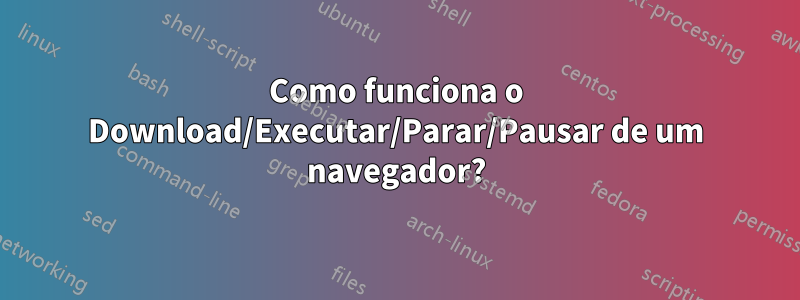Como funciona o Download/Executar/Parar/Pausar de um navegador?