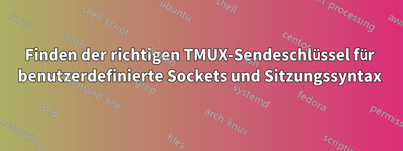 Finden der richtigen TMUX-Sendeschlüssel für benutzerdefinierte Sockets und Sitzungssyntax
