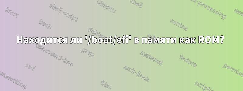 Находится ли '/boot/efi' в памяти как ROM?
