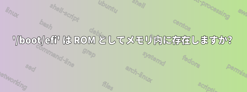 '/boot/efi' は ROM としてメモリ内に存在しますか?