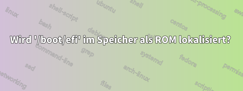 Wird '/boot/efi' im Speicher als ROM lokalisiert?