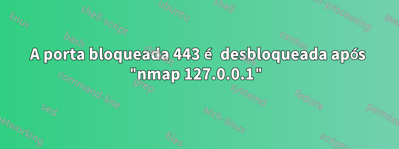 A porta bloqueada 443 é desbloqueada após "nmap 127.0.0.1"
