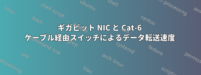 ギガビット NIC と Cat-6 ケーブル経由スイッチによるデータ転送速度