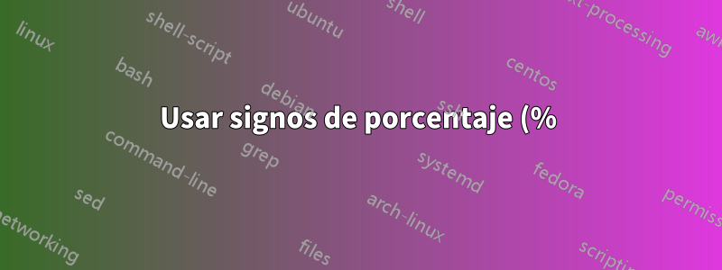 Usar signos de porcentaje (%) en la declaración de eco en la misma línea que la verificación condicional IF de la variable