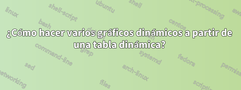 ¿Cómo hacer varios gráficos dinámicos a partir de una tabla dinámica?