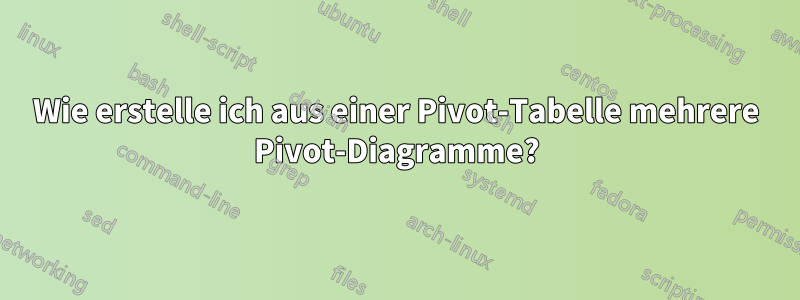 Wie erstelle ich aus einer Pivot-Tabelle mehrere Pivot-Diagramme?