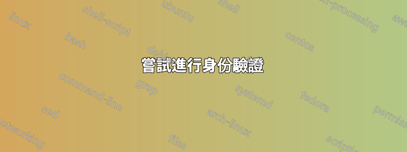 嘗試進行身份驗證