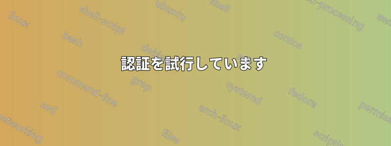 認証を試行しています