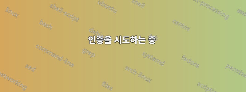 인증을 시도하는 중