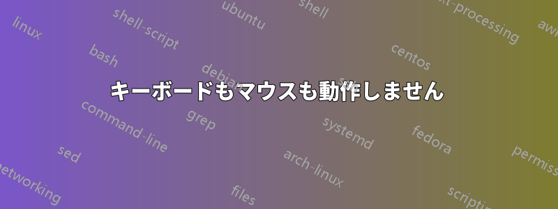 キーボードもマウスも動作しません