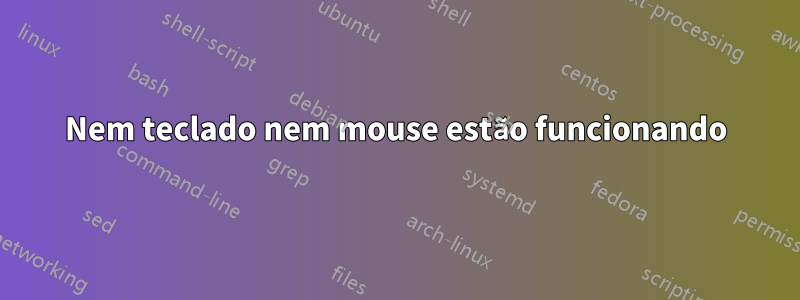 Nem teclado nem mouse estão funcionando