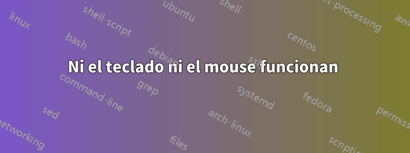 Ni el teclado ni el mouse funcionan