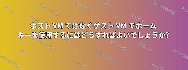 ホスト VM ではなくゲスト VM でホーム キーを使用するにはどうすればよいでしょうか?