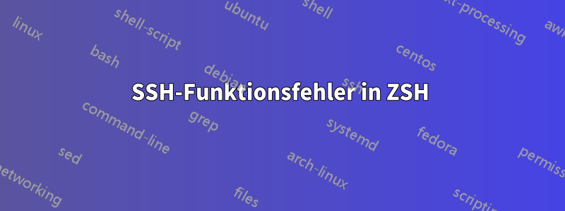 SSH-Funktionsfehler in ZSH