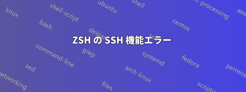 ZSH の SSH 機能エラー