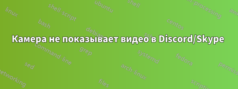 Камера не показывает видео в Discord/Skype