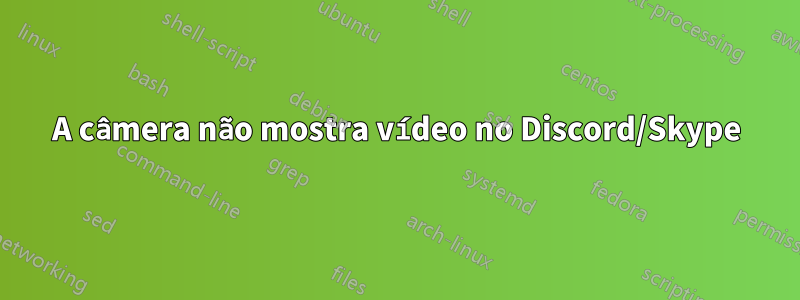 A câmera não mostra vídeo no Discord/Skype