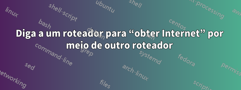 Diga a um roteador para “obter Internet” por meio de outro roteador