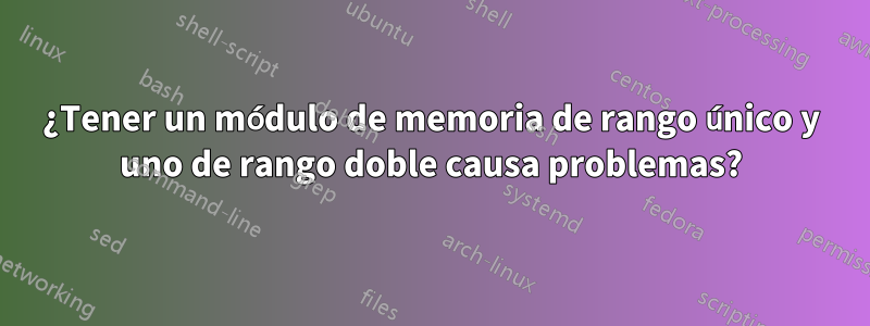 ¿Tener un módulo de memoria de rango único y uno de rango doble causa problemas?