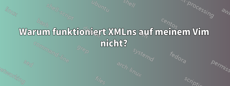 Warum funktioniert XMLns auf meinem Vim nicht?