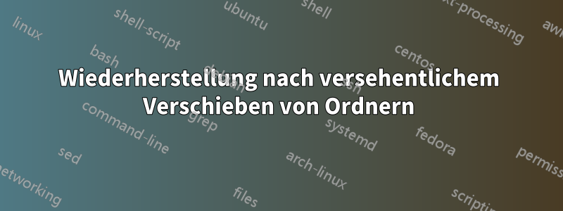 Wiederherstellung nach versehentlichem Verschieben von Ordnern