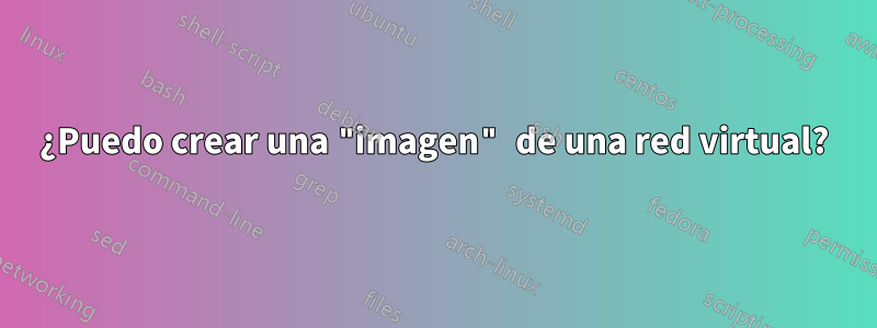 ¿Puedo crear una "imagen" de una red virtual?