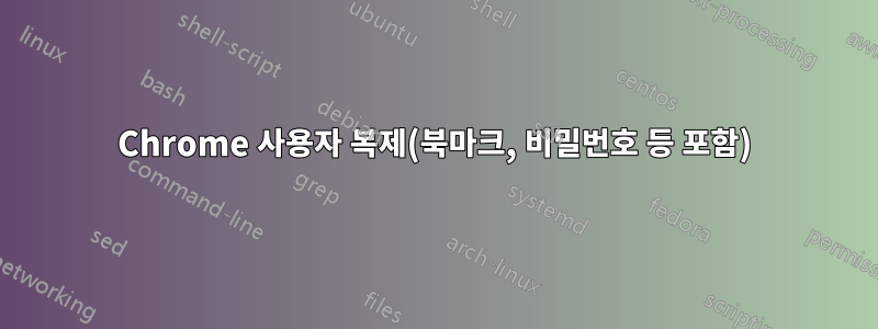 Chrome 사용자 복제(북마크, 비밀번호 등 포함)