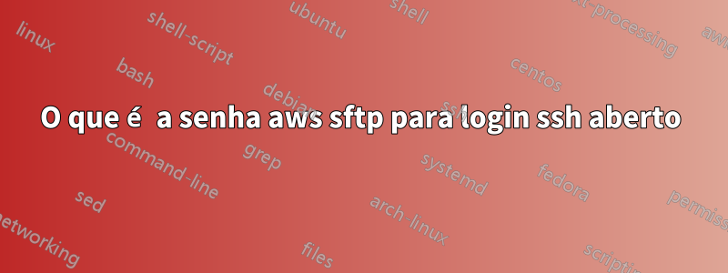 O que é a senha aws sftp para login ssh aberto