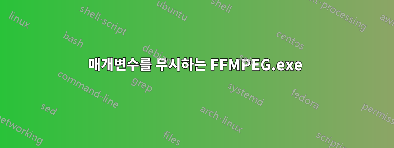 매개변수를 무시하는 FFMPEG.exe