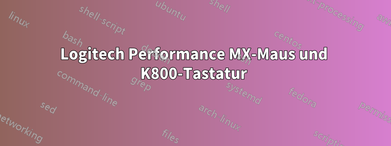 Logitech Performance MX-Maus und K800-Tastatur