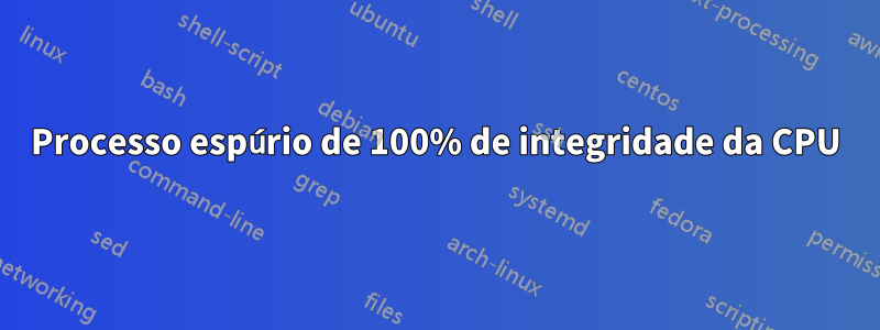 Processo espúrio de 100% de integridade da CPU