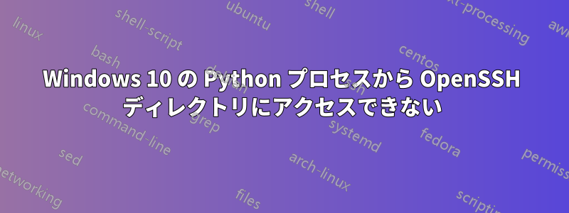 Windows 10 の Python プロセスから OpenSSH ディレクトリにアクセスできない