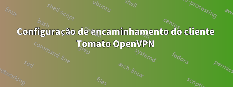 Configuração de encaminhamento do cliente Tomato OpenVPN