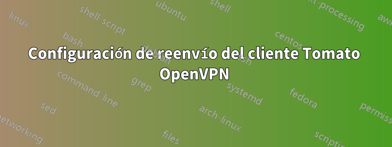 Configuración de reenvío del cliente Tomato OpenVPN