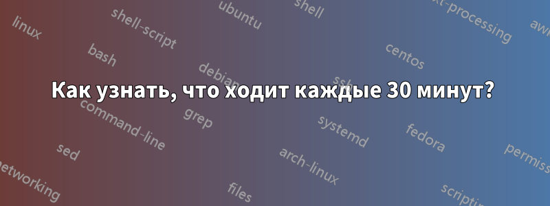 Как узнать, что ходит каждые 30 минут?