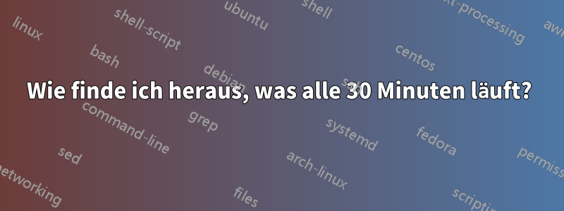 Wie finde ich heraus, was alle 30 Minuten läuft?