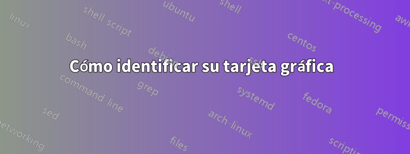 Cómo identificar su tarjeta gráfica 