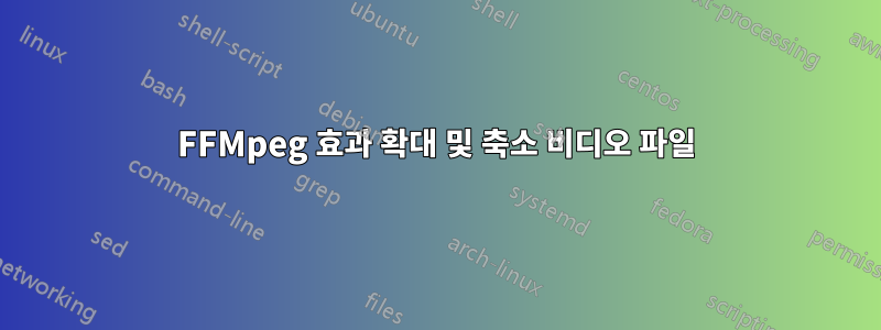 FFMpeg 효과 확대 및 축소 비디오 파일