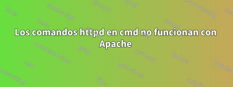 Los comandos httpd en cmd no funcionan con Apache