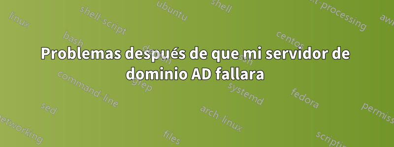 Problemas después de que mi servidor de dominio AD fallara