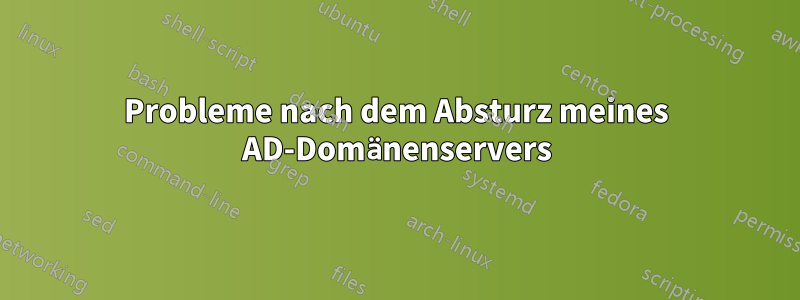 Probleme nach dem Absturz meines AD-Domänenservers