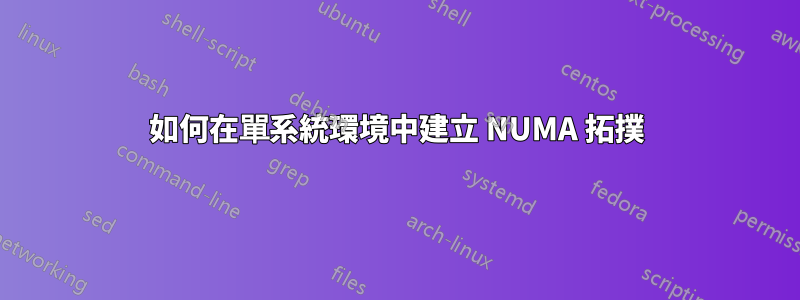 如何在單系統環境中建立 NUMA 拓撲